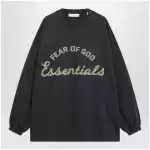 Fear of God Essentials Training 90s long-sleeve grey cotton jersey T-shirt