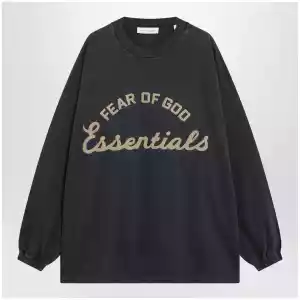 Fear of God Essentials Training 90s long-sleeve grey cotton jersey T-shirt