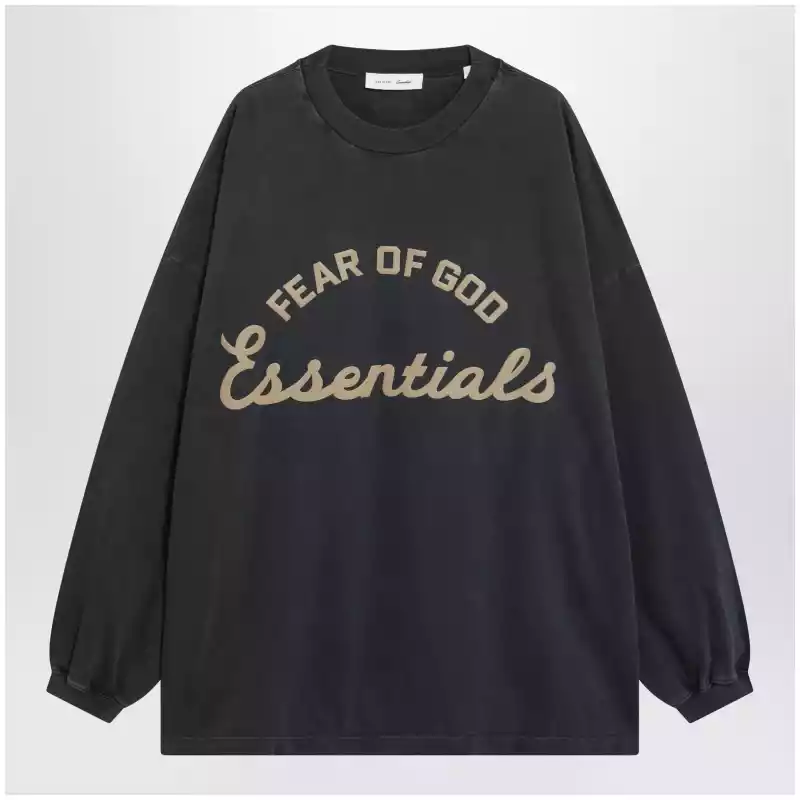 Fear of God Essentials Training 90s long-sleeve grey cotton jersey T-shirt