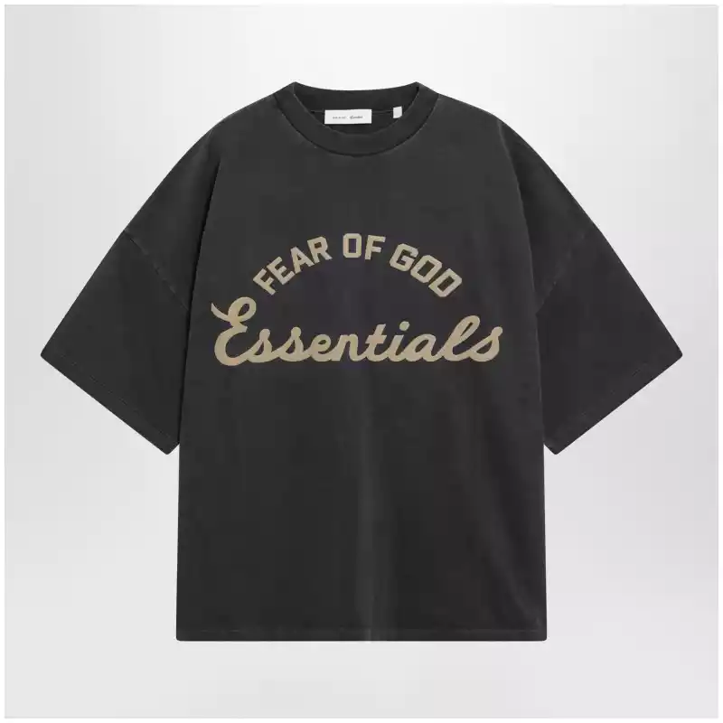 125SP264111F_S_FEARE-IG.x Fear of God Essentials Training 90s grey cotton jersey T-shirt