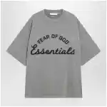Fear of God Essentials Training 90s faded grey cotton jersey T-shirt