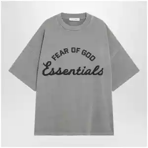 Fear of God Essentials Training 90s faded grey cotton jersey T-shirt