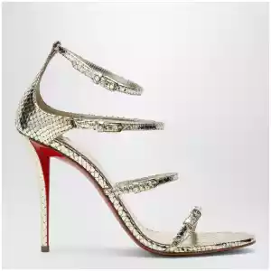 Christian Louboutin Gold leather high sandals