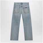 Fear of God Essentials Light blue vintage-effect denim jeans