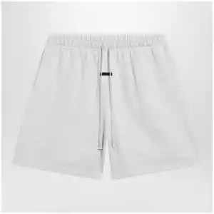 Fear of God Essentials Classic light grey mélange fleece sports shorts