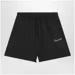 Fear of God Essentials Black cotton fleece shorts with logo