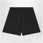 Fear of God Essentials Black cotton fleece shorts with logo