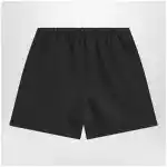 Fear of God Essentials Black cotton shorts with logo embroidery