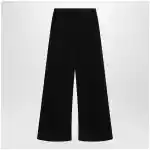 The Row Gala wide-leg crepe trousers in black