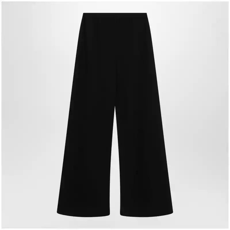 The Row Gala wide-leg crepe trousers in black