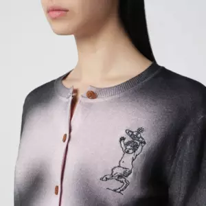Vivienne Westwood Pink/black dégradé-effect cardigan