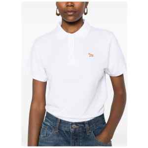 Maison Kitsuné Fox-embroidered polo shirt