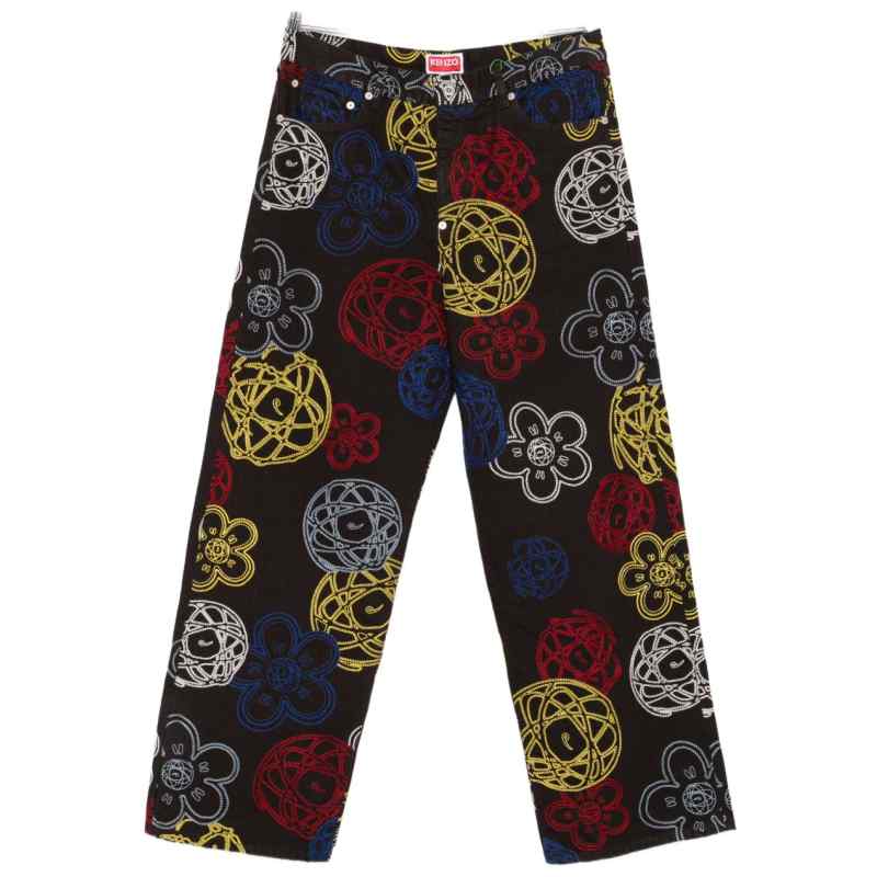 Kenzo Futura Embroidered cotton trousers
