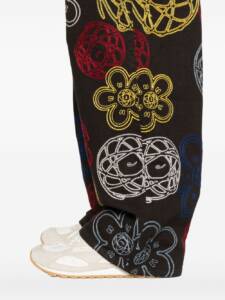 Kenzo Futura Embroidered cotton trousers