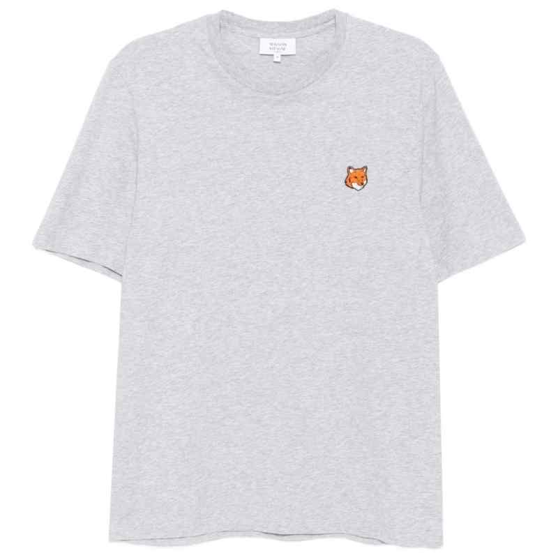 Maison Kitsuné Embroidered-logo patch T-shirt