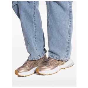 EMPORIO ARMANI EXCLUSIVE Mesh sneakers with laminated details and signature logo