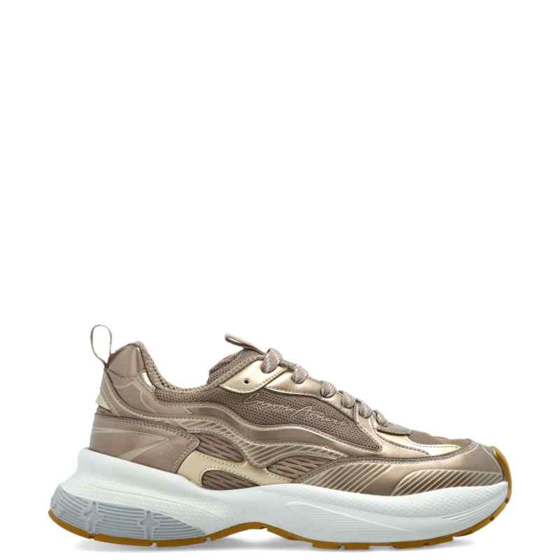 EMPORIO ARMANI EXCLUSIVE Mesh sneakers with laminated details and signature logo