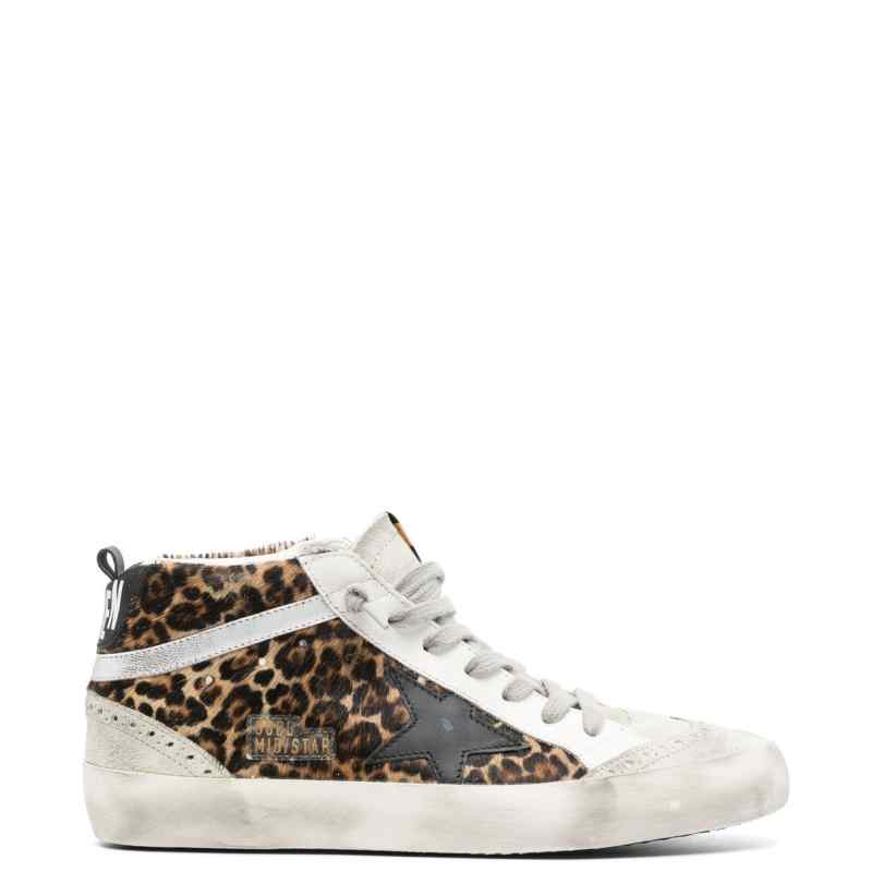 Golden Goose Mid Star Leo ponyskin sneakers
