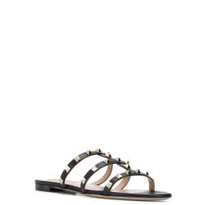 Valentino Garavani Rockstud flat slide sandals