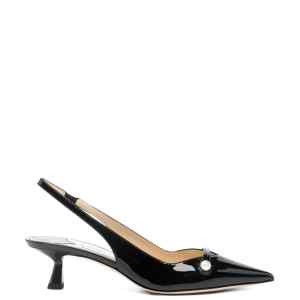 Jimmy Choo Amita 45 patent leather slingback pumps