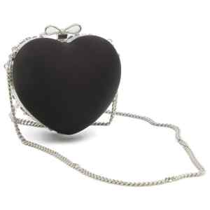 Self-Portrait Multi Crystal Heart Clutch