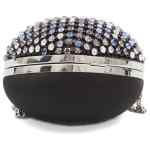 Self-Portrait Multi Crystal Heart Clutch