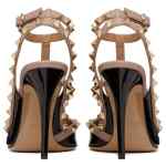 Valentino Garavani Rockstud Patent Pumps With 100mm Straps