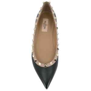 Valentino Garavani Patent Rockstud Ballet Flat