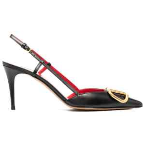 Valentino Garavani Vlogo Signature Slingback Décolleté In Calfskin 80mm
