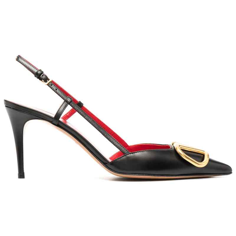 Valentino Garavani Vlogo Signature Slingback Décolleté In Calfskin 80mm