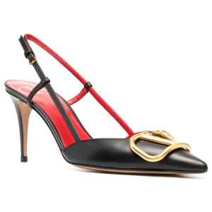Valentino Garavani Vlogo Signature Slingback Décolleté In Calfskin 80mm