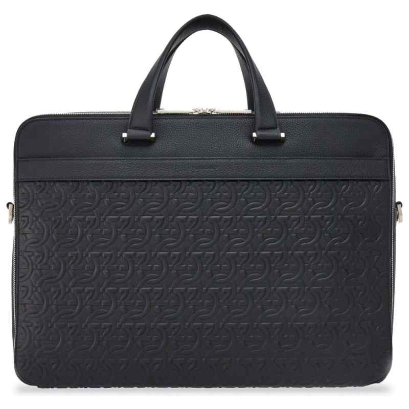 Ferragamo Embossed Gancini Briefcase