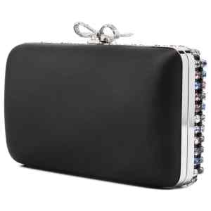 Self-Portrait Multi Crystal Chainmail Clutch