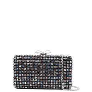 Self-Portrait Multi Crystal Chainmail Clutch