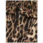 Dolce & Gabbana-leopard-print short dress in brown cotton poplin