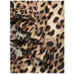 Dolce & Gabbana-leopard-print short dress in brown cotton poplin