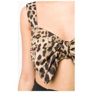 Dolce & Gabbana-Leopard-print cotton crop top