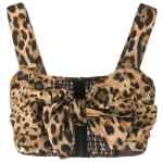 Dolce & Gabbana-Leopard-print cotton crop top