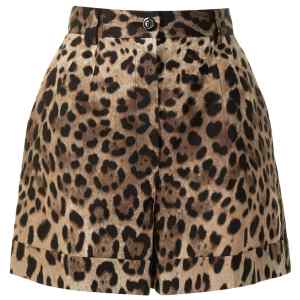 Dolce & Gabbana-Leopard-print tailored shorts.