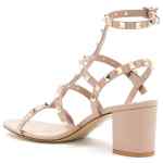Valentino Garavani Rockstud Calfskin Ankle Strap Sandal