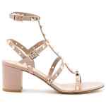 Valentino Garavani Rockstud Calfskin Ankle Strap Sandal