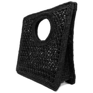 Jacquemus Le Petit Carre Spiaggia rafia handbag
