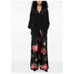 Dolce & Gabbana-Floral print silk-twill wide-leg pants