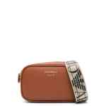Emporio Armani logo-debossed leather camera bag