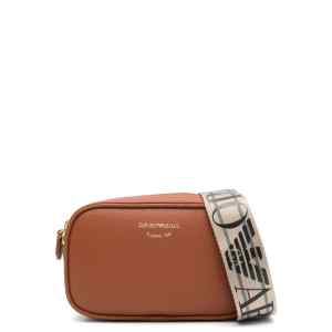 Emporio Armani logo-debossed leather camera bag