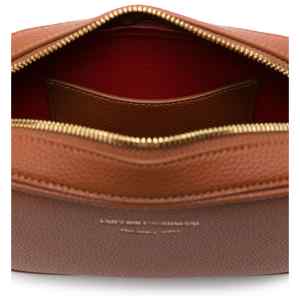 Emporio Armani logo-debossed leather camera bag