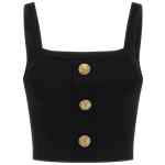 Balmain Knit bralette top with buttons