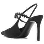 Emporio Armani Satin slingback pumps