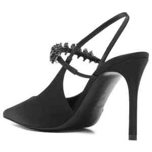 Emporio Armani Satin slingback pumps