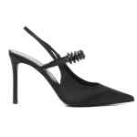 Emporio Armani Satin slingback pumps